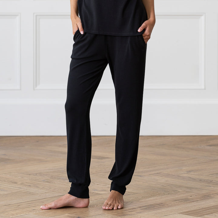 Women's Bamboo Rib-Knit Jogger Pants