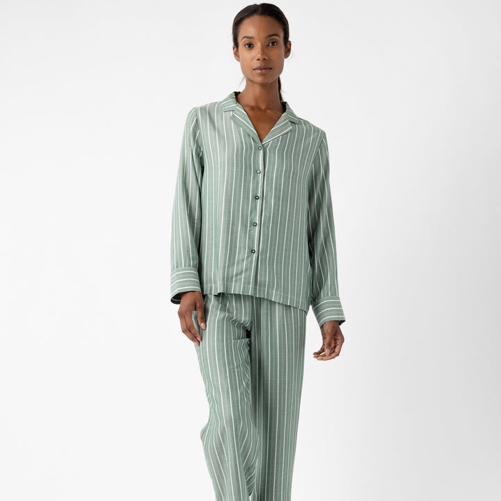 Women's Soft Woven Long Sleeve Pajama Set